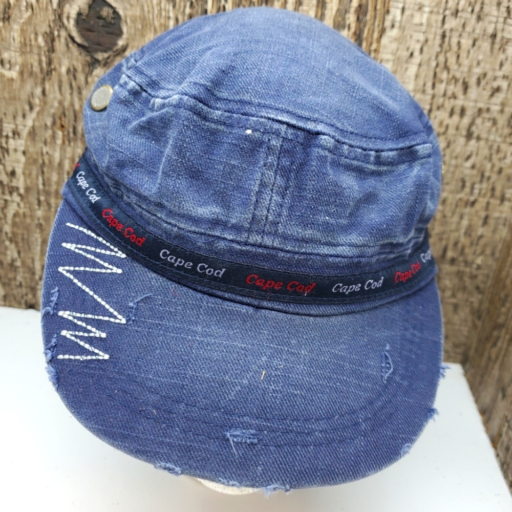 Jhats Cape Cod Distressed Denim Adjustable Hat Cap